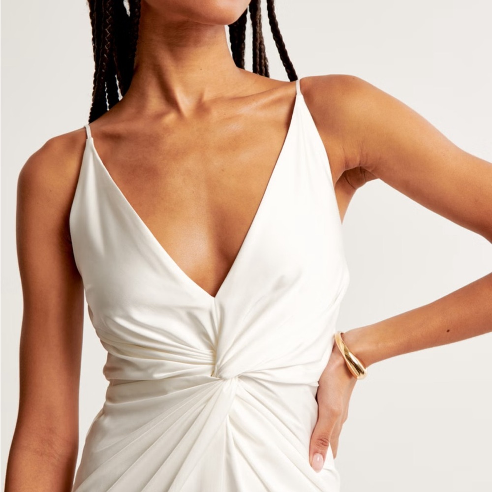 Abercrombie & Fitch White Midi Dress - Picture 3 of 7